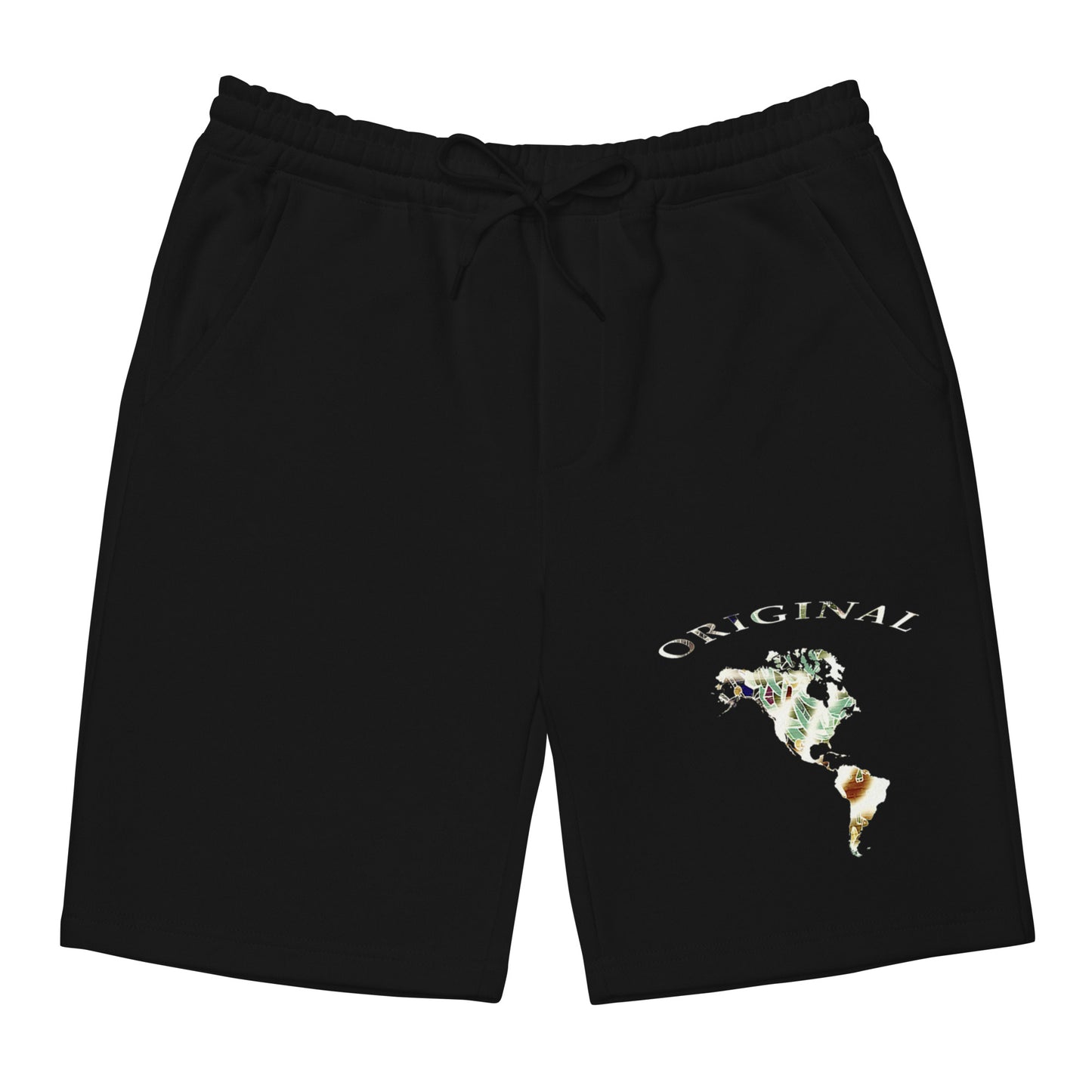ONE ORIGINAL GEAR  Men's fleece shorts. Black/ Multi Color