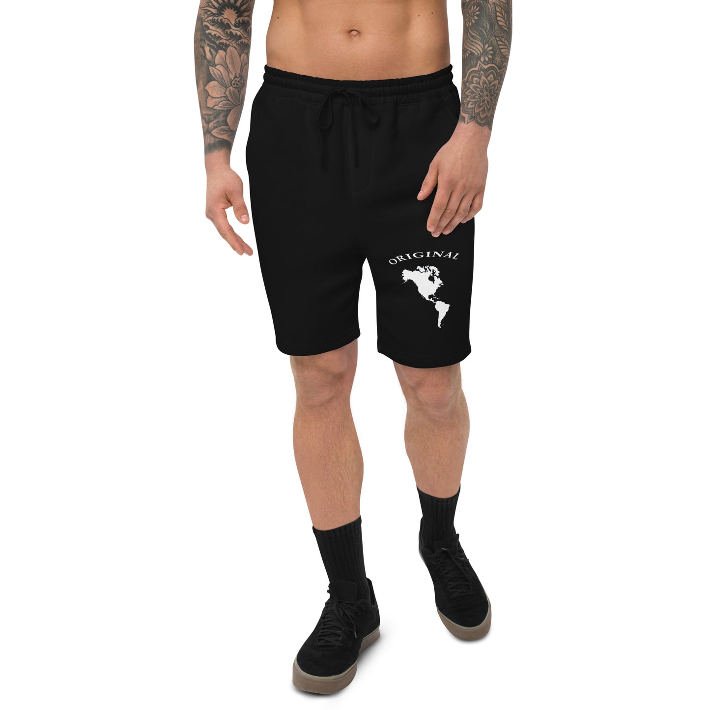 ONE ORIGINAL GEAR  Men's fleece shorts  Black/ White