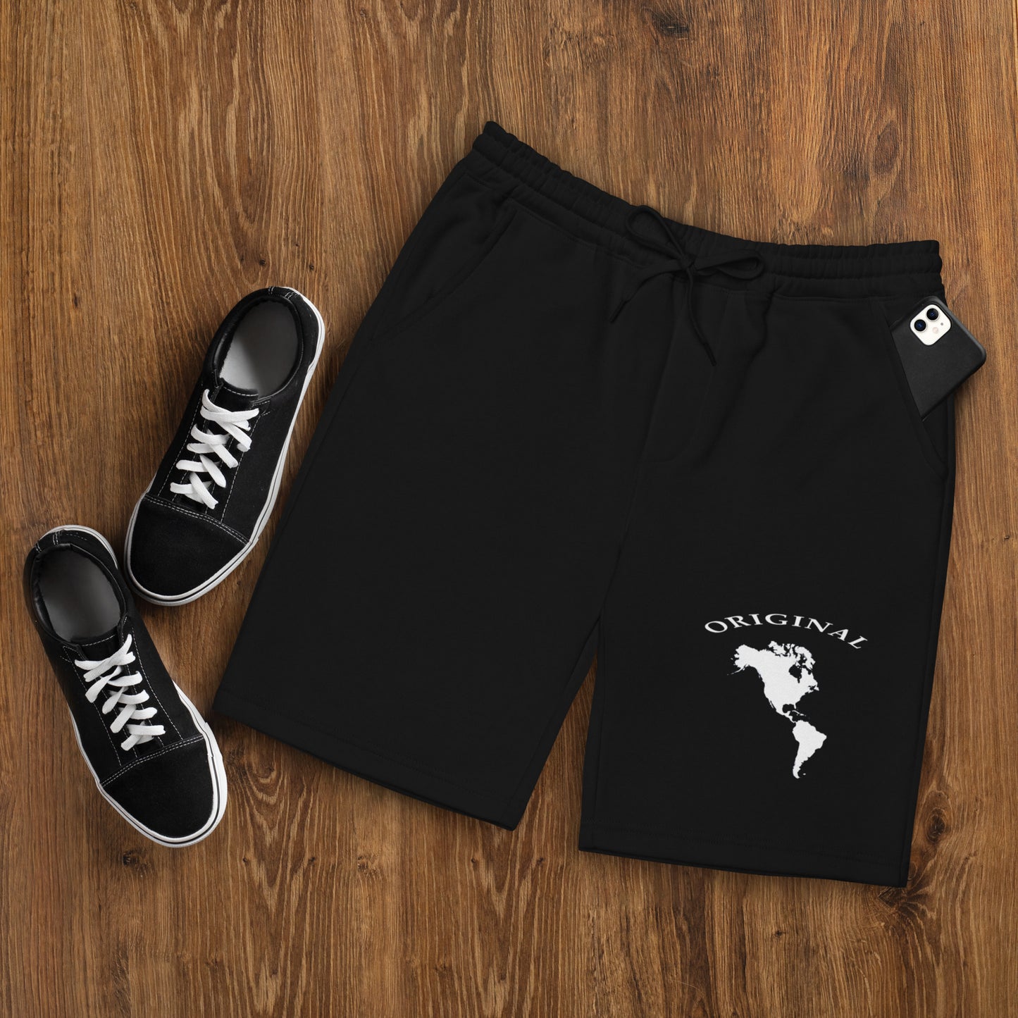 ONE ORIGINAL GEAR  Men's fleece shorts  Black/ White