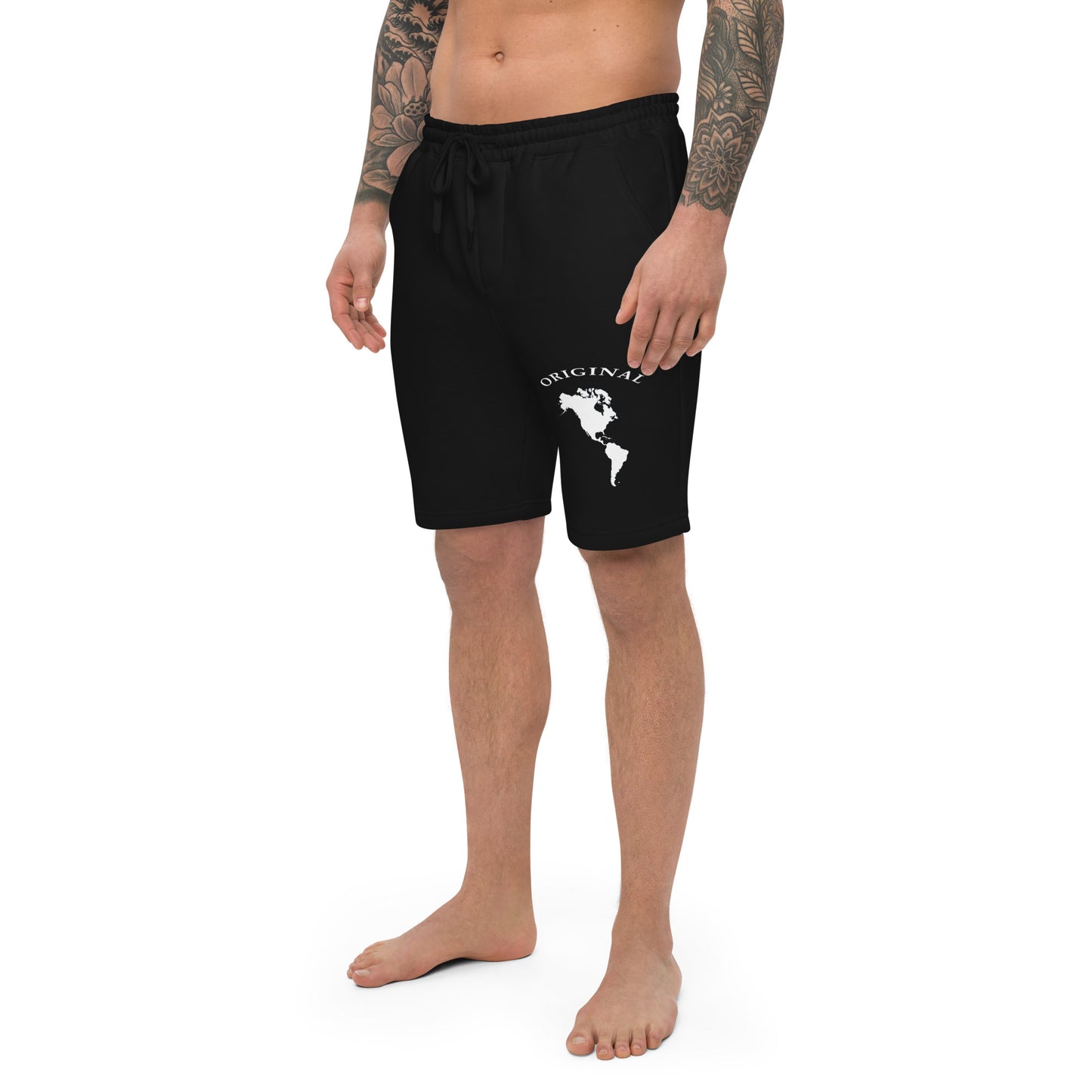 ONE ORIGINAL GEAR  Men's fleece shorts  Black/ White