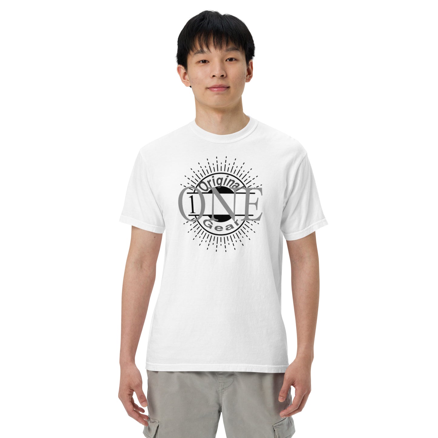 ONE ORIGINAL GEAR  heavyweight t-shirt  White/ Black