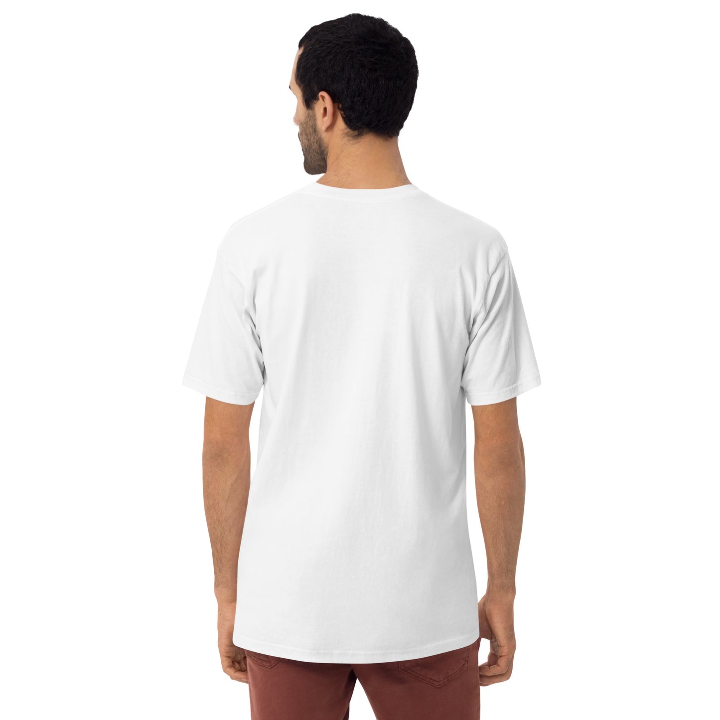 DIAMOND ISLAND EMCEE  Men’s premium heavyweight tee  White/ Black