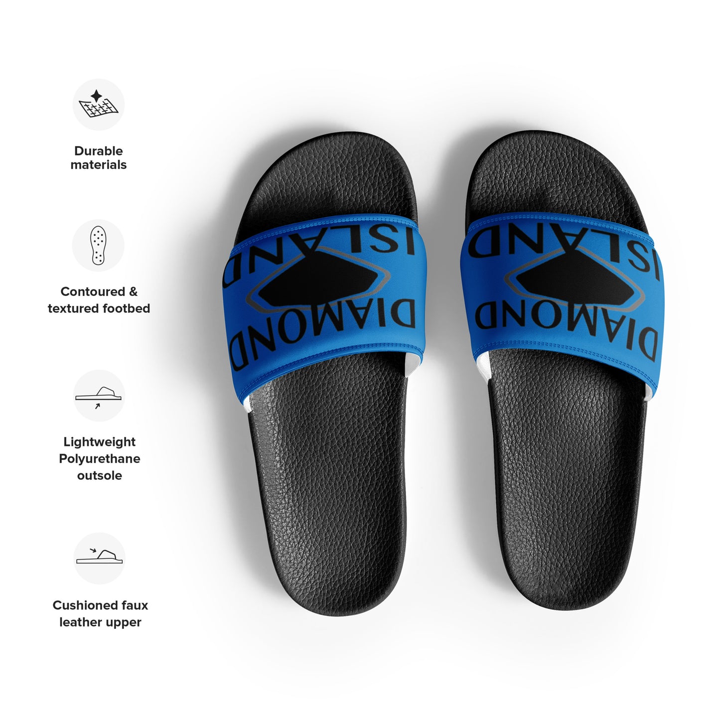 DIAMOND ISLAND  Men’s slides  Blue/ Black, Blue/ White