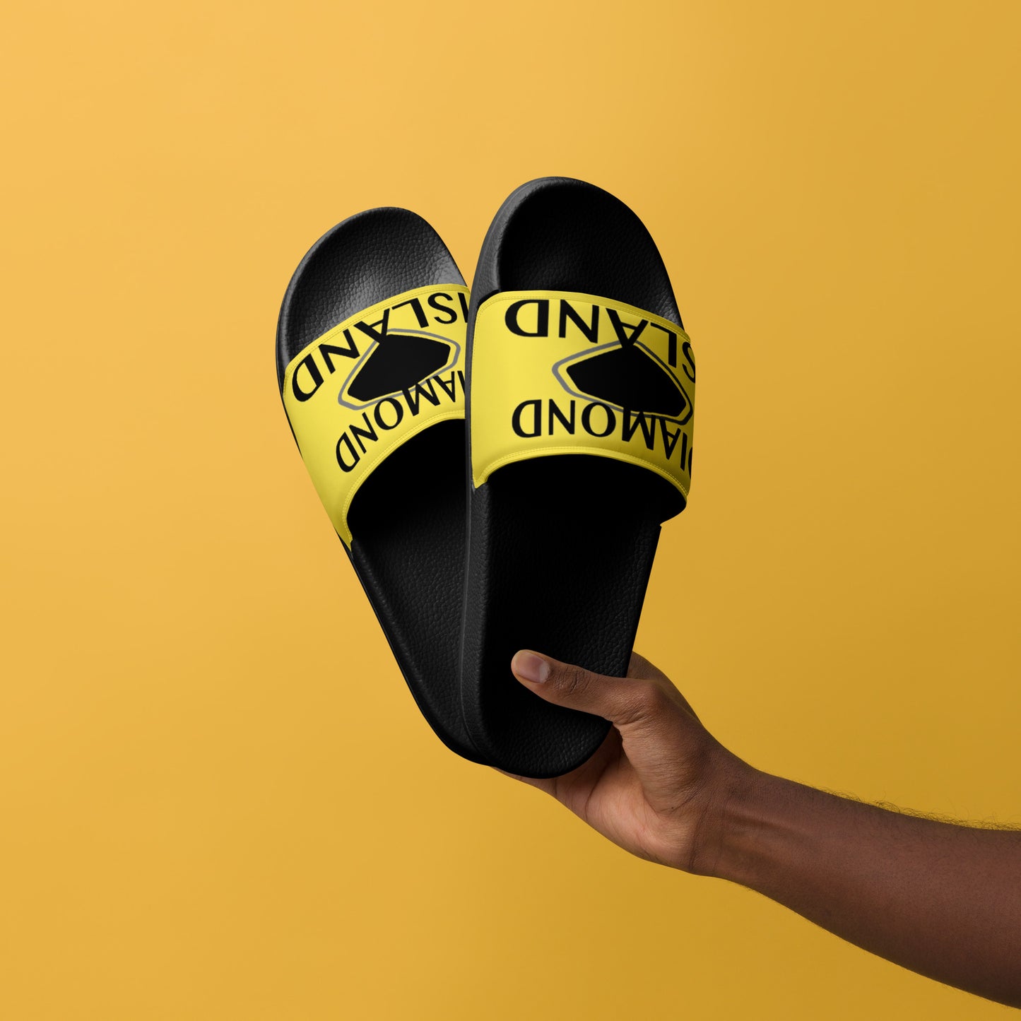 DIAMOND ISLAND  Men’s slides  Yellow/ White, Yellow/ Black