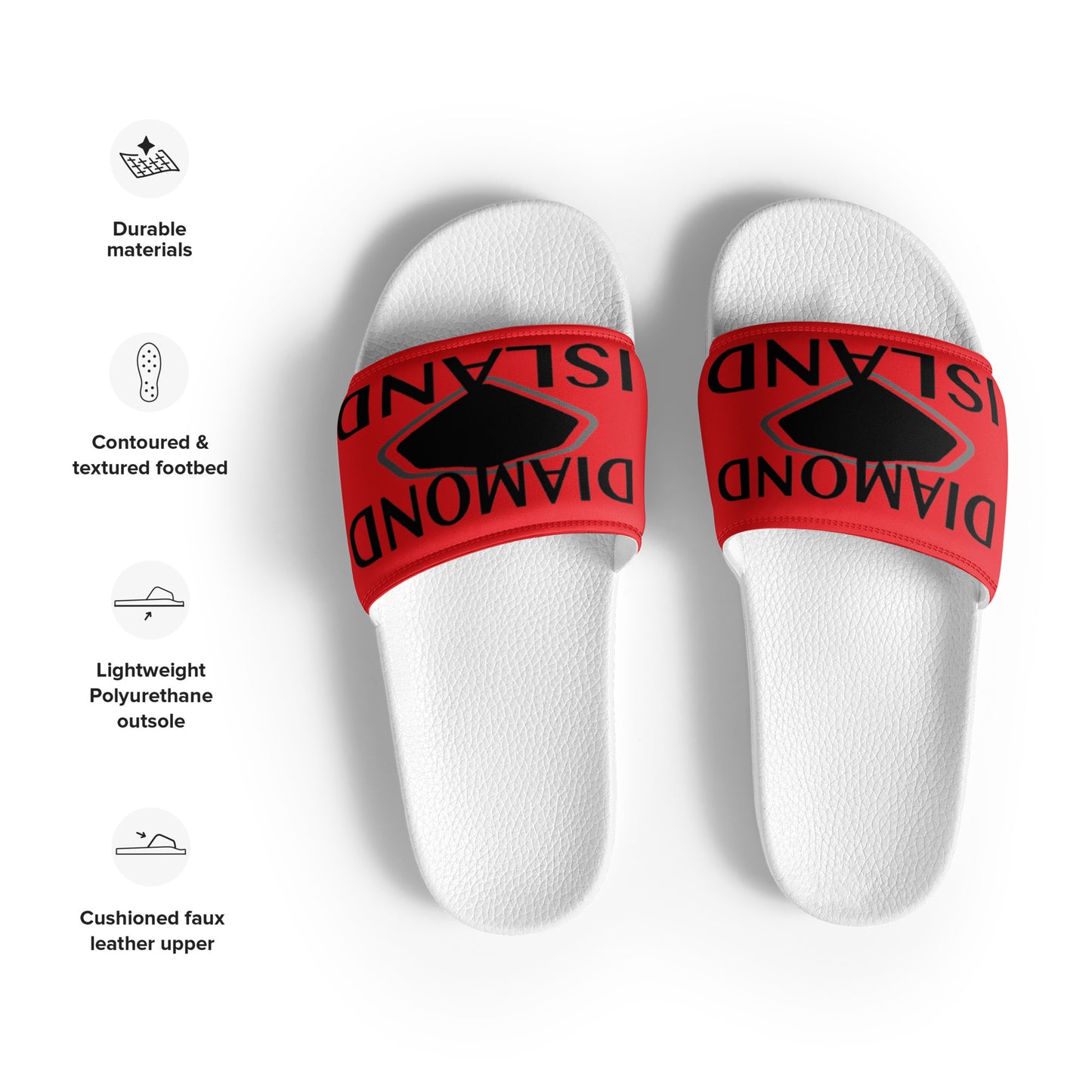 DIAMOND ISLAND  Men’s slides  Red/ White, Red/ Black