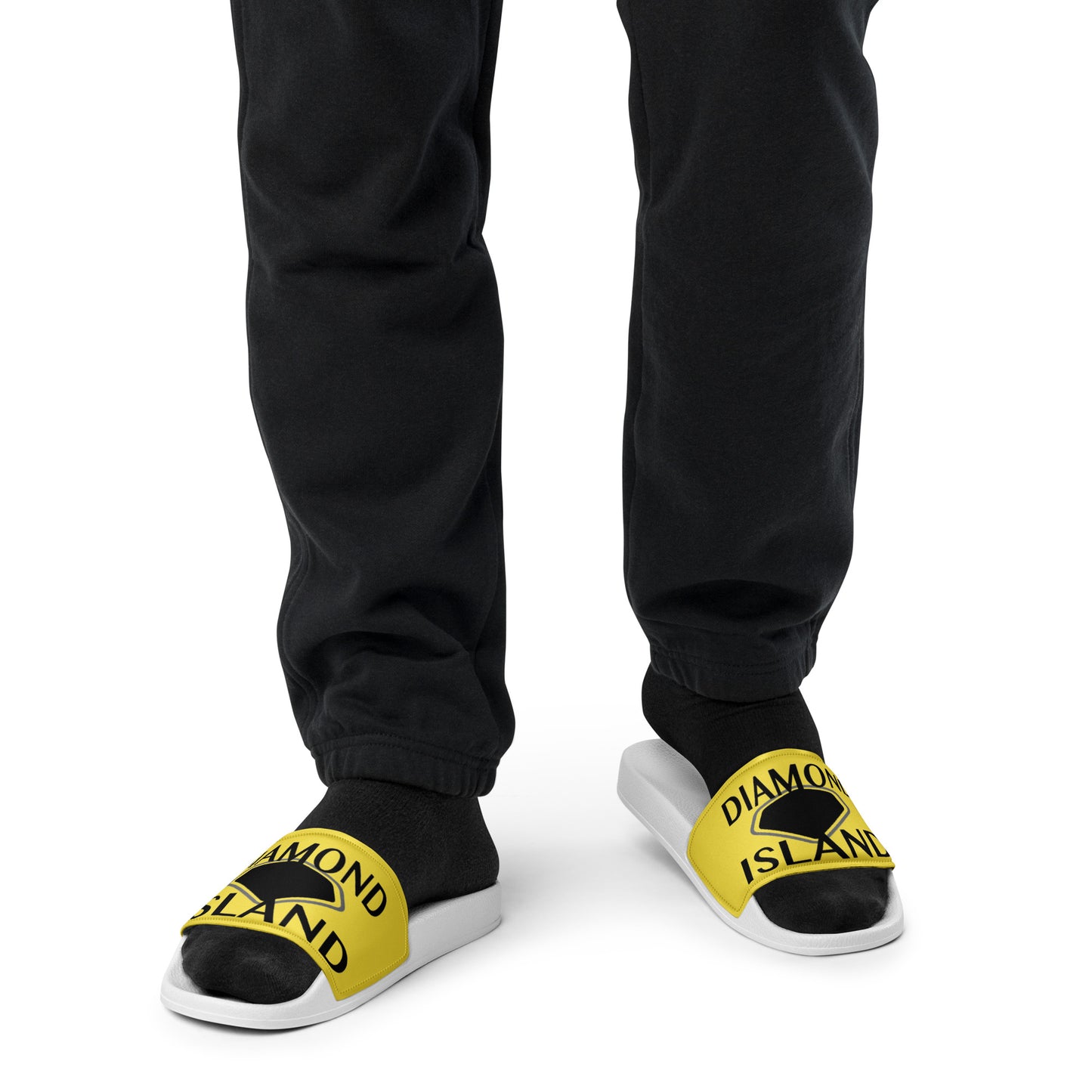 DIAMOND ISLAND  Men’s slides  Yellow/ White, Yellow/ Black