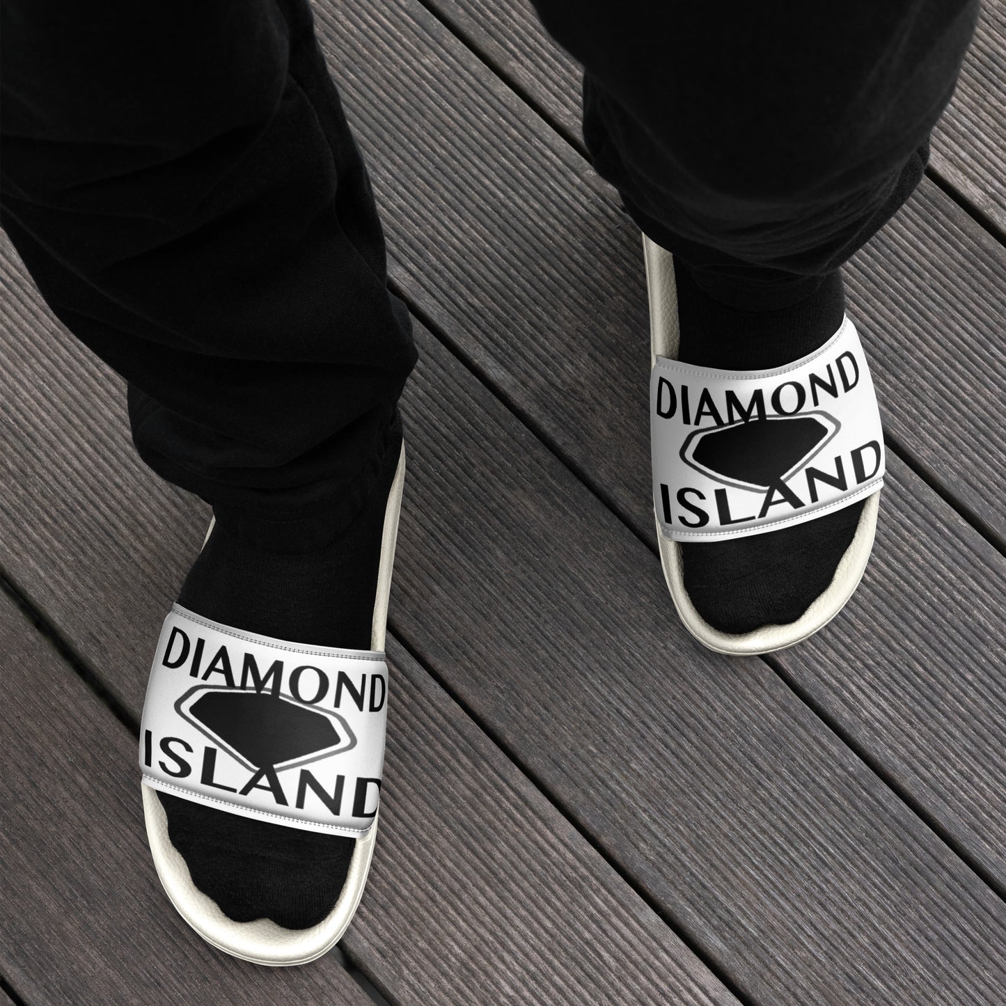DIAMOND ISLAND  Men’s slides   Black/ White;  White/ Black