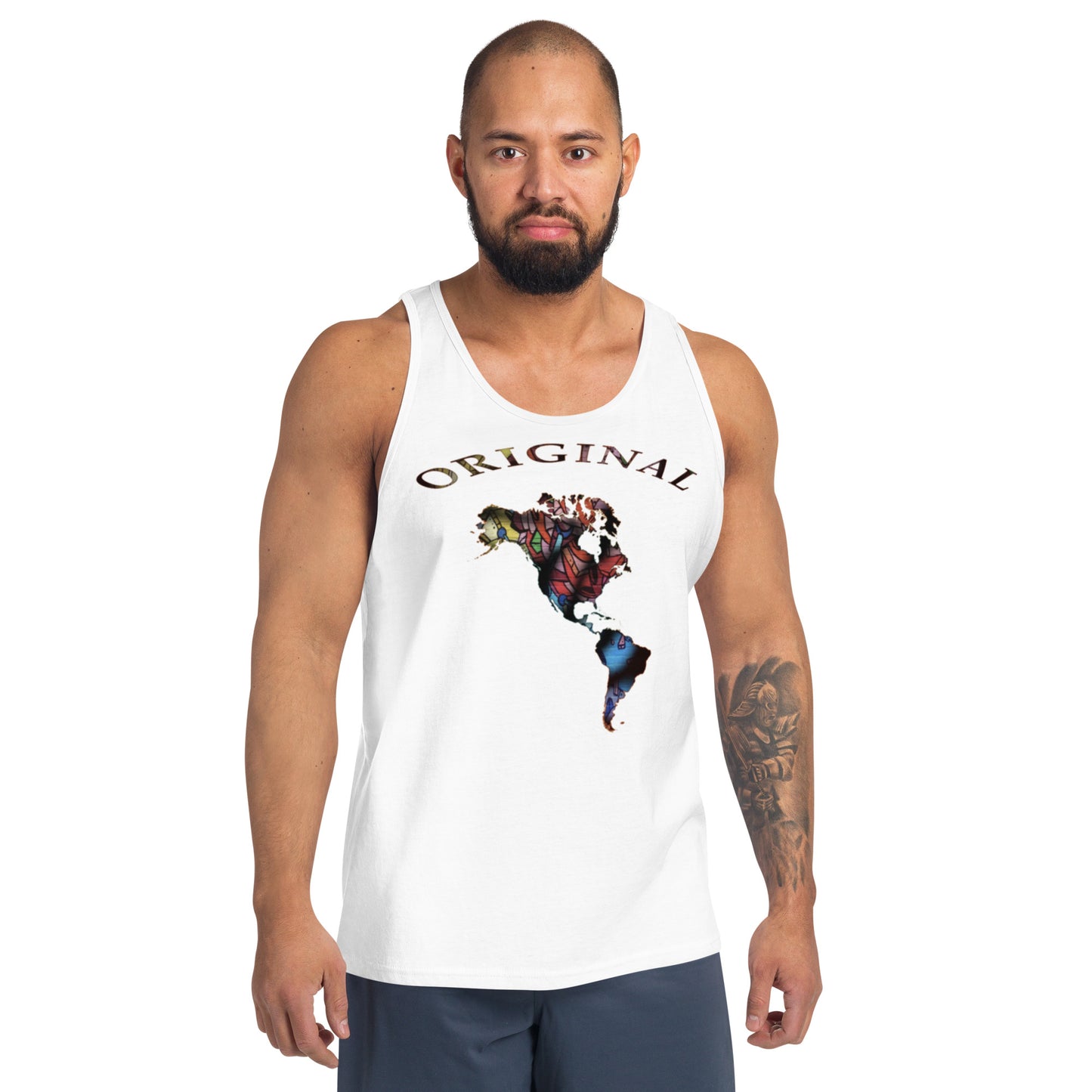 ONE ORIGINAL GEAR  Unisex Tank Top  White/ Multi Color