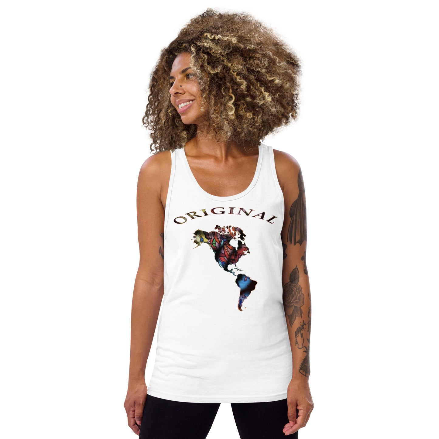 ONE ORIGINAL GEAR  Unisex Tank Top  White/ Multi Color