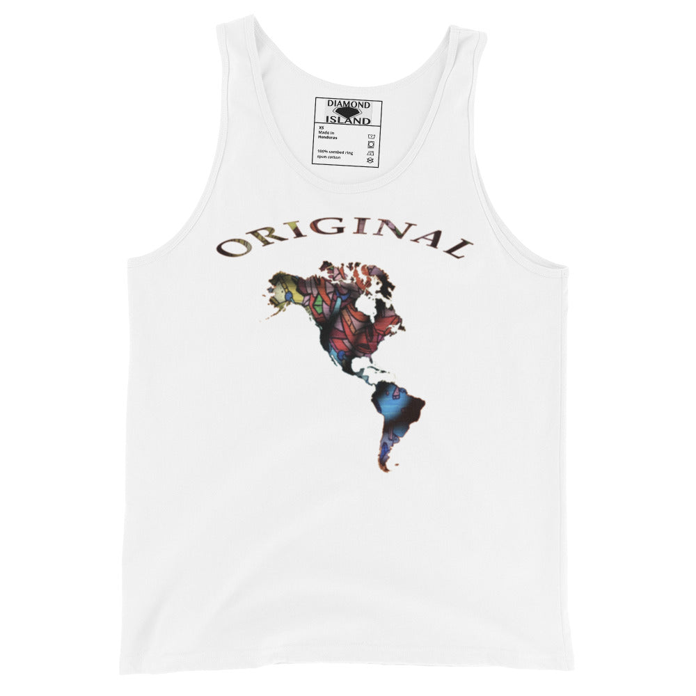 ONE ORIGINAL GEAR  Unisex Tank Top  White/ Multi Color
