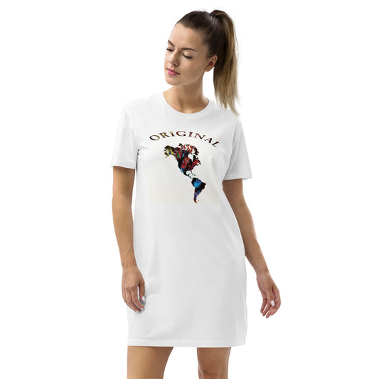 ONE ORIGINAL GEAR  Organic cotton t-shirt dress  White/ Multi Color