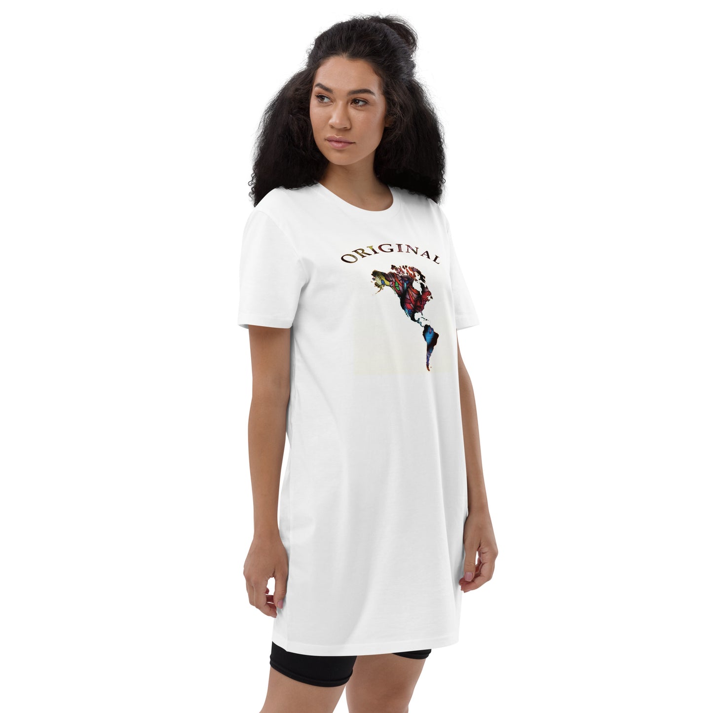 ONE ORIGINAL GEAR  Organic cotton t-shirt dress  White/ Multi Color