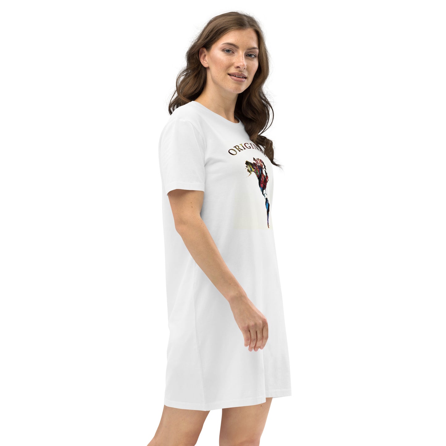 ONE ORIGINAL GEAR  Organic cotton t-shirt dress  White/ Multi Color