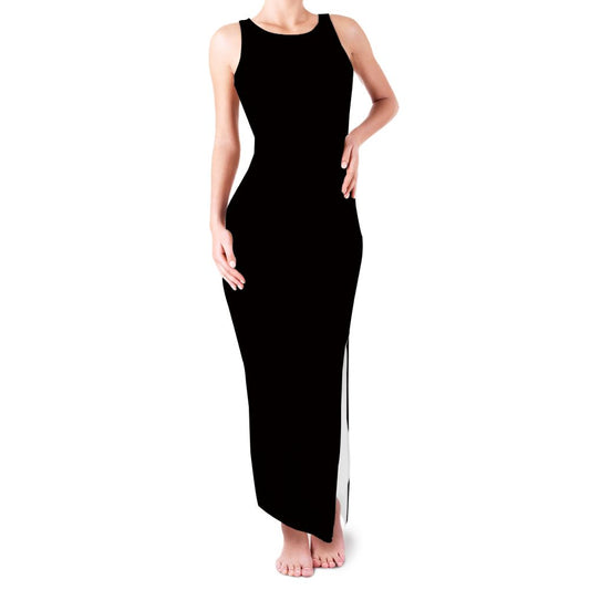 New Black Double Slit Sundress