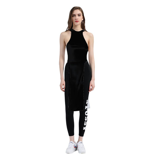 New Black Slit Dress