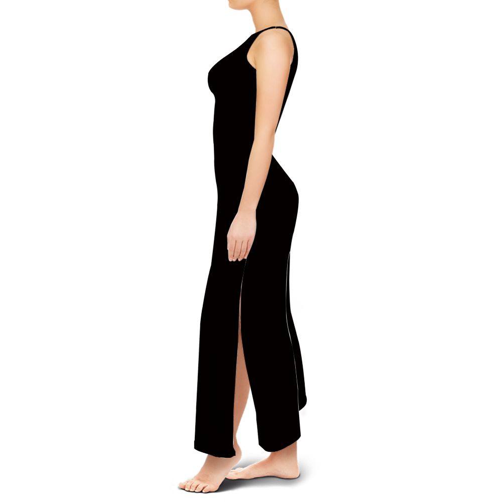 New Black Double Slit Sundress