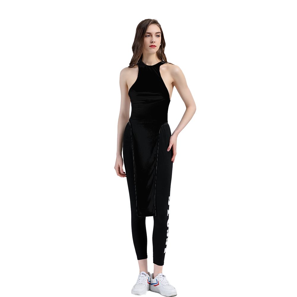 New Black Slit Dress