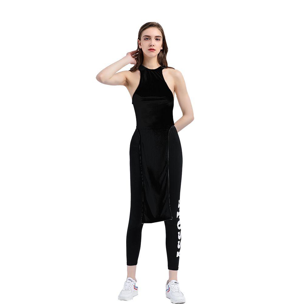 New Black Slit Dress