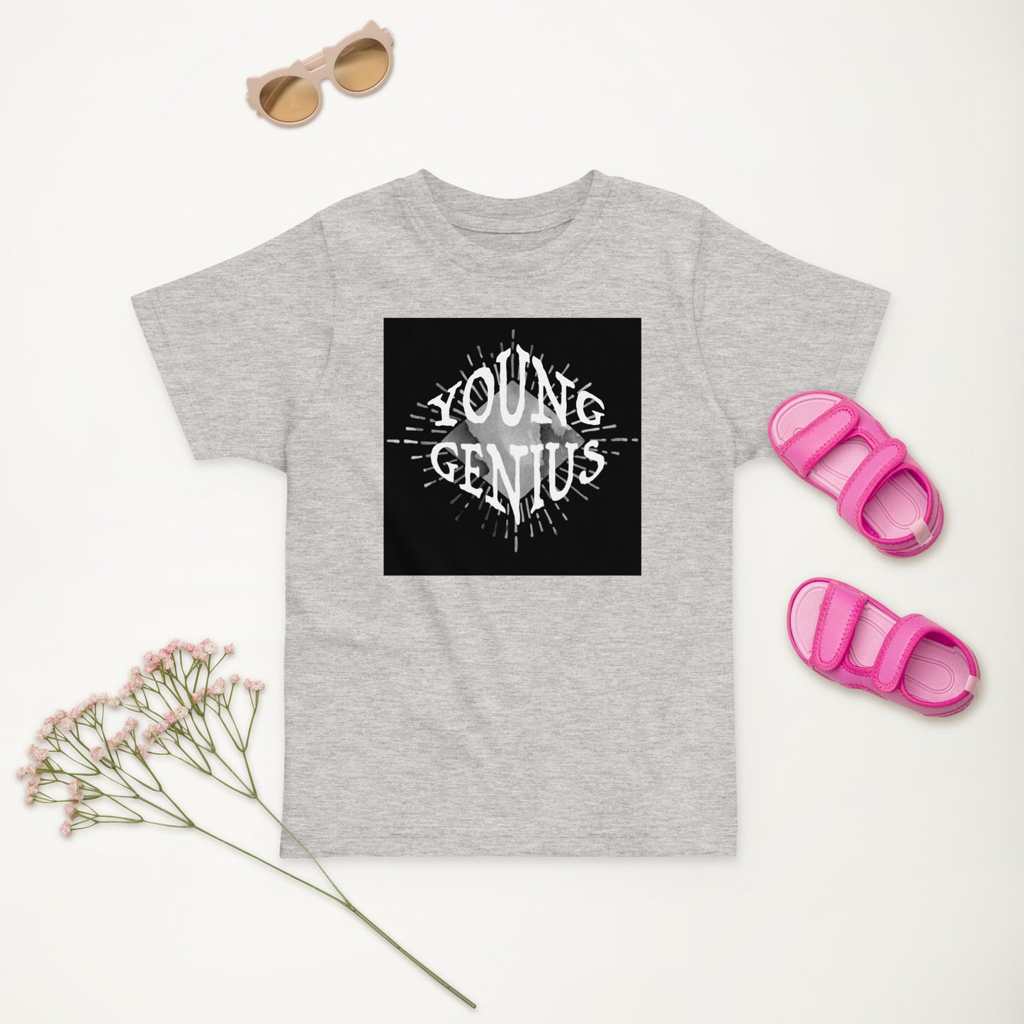 YOUNG GENIUS GEAR  Toddler jersey t-shirt   Black/ Blue/ Pink/ Gray/ Light Blue/ White