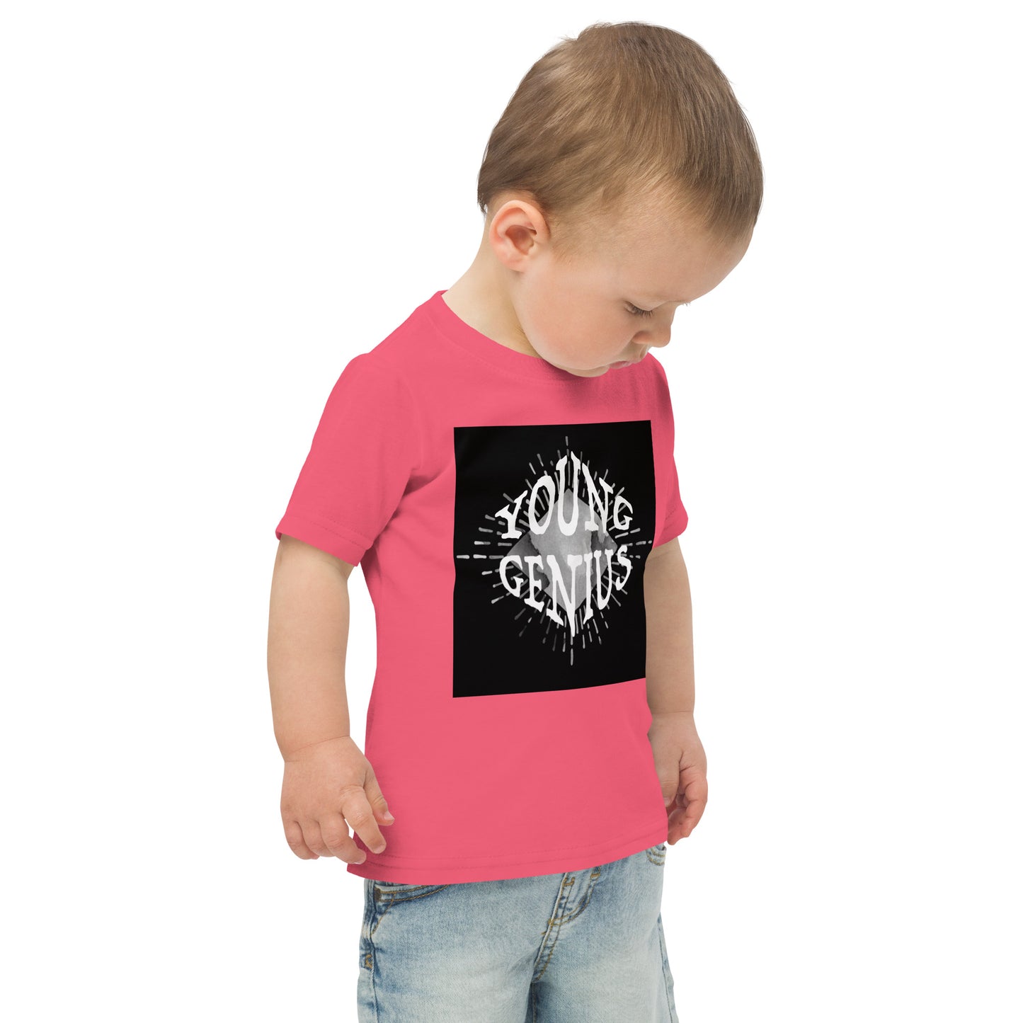 YOUNG GENIUS GEAR  Toddler jersey t-shirt   Black/ Blue/ Pink/ Gray/ Light Blue/ White