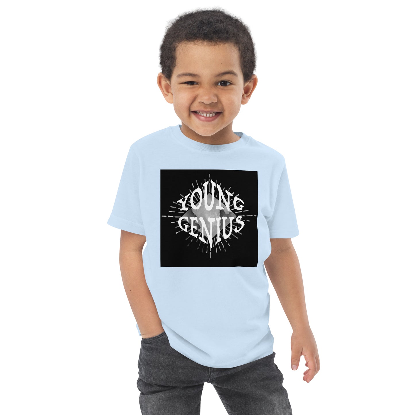 YOUNG GENIUS GEAR  Toddler jersey t-shirt   Black/ Blue/ Pink/ Gray/ Light Blue/ White