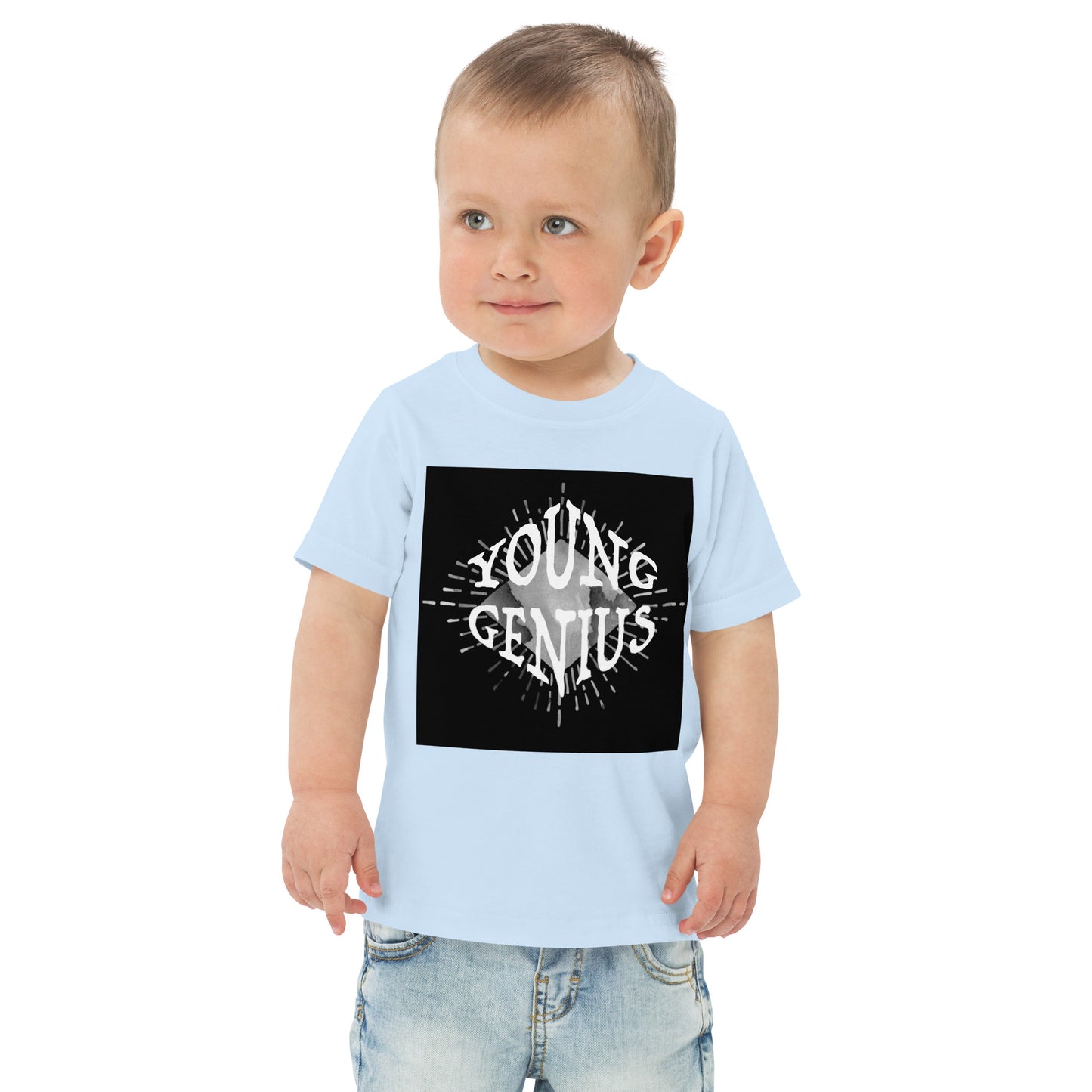 YOUNG GENIUS GEAR  Toddler jersey t-shirt   Black/ Blue/ Pink/ Gray/ Light Blue/ White