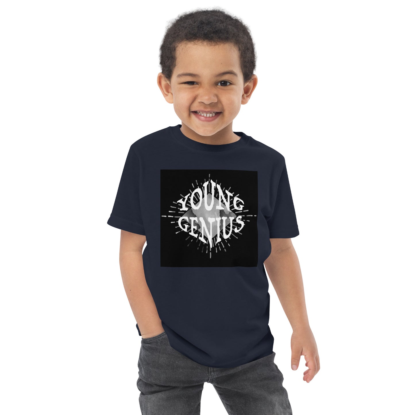 YOUNG GENIUS GEAR  Toddler jersey t-shirt   Black/ Blue/ Pink/ Gray/ Light Blue/ White