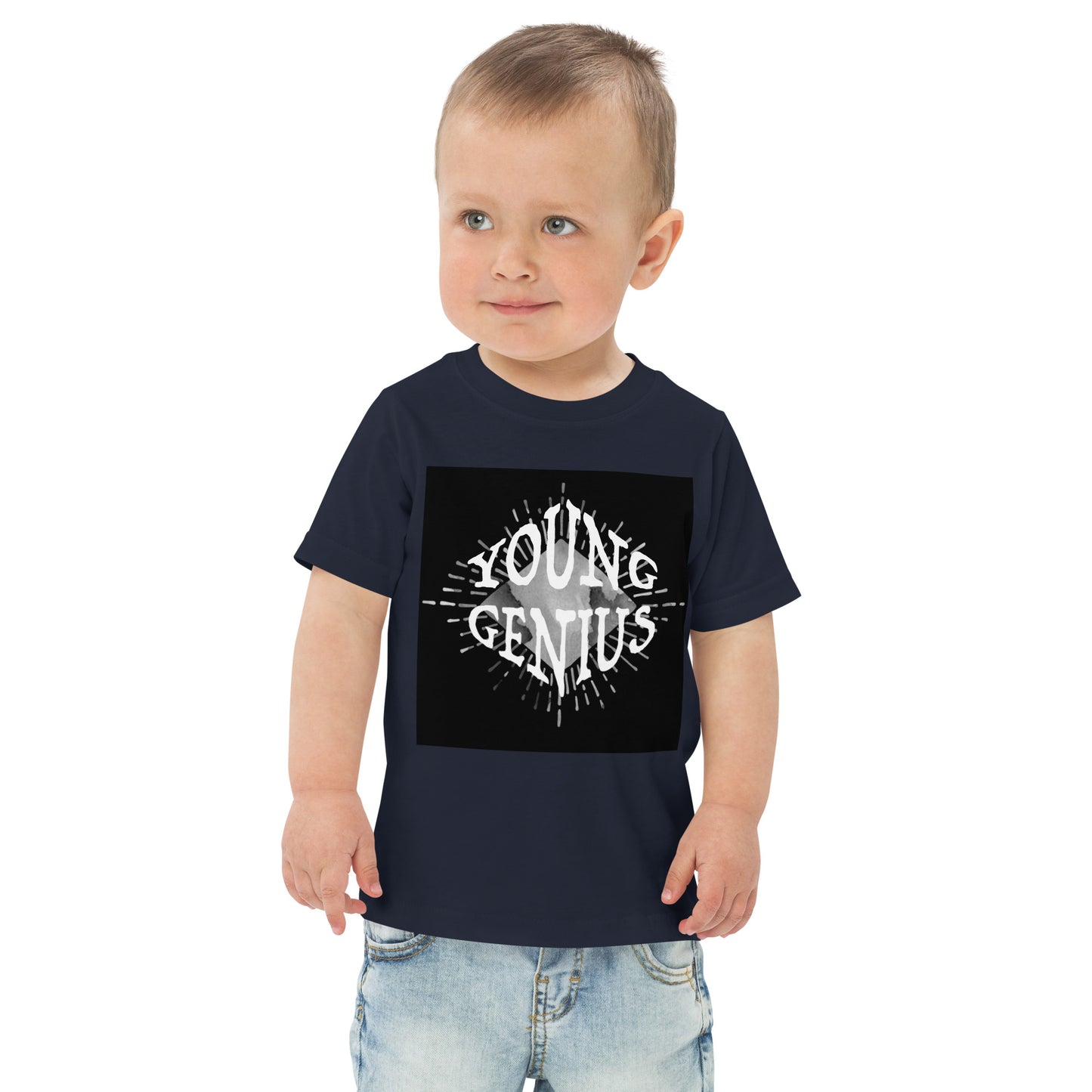 YOUNG GENIUS GEAR  Toddler jersey t-shirt   Black/ Blue/ Pink/ Gray/ Light Blue/ White