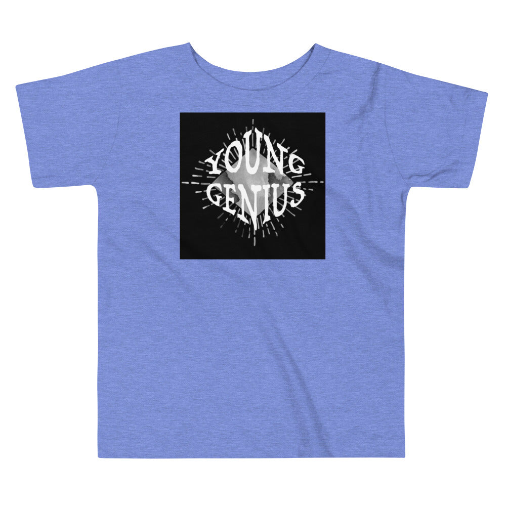 YOUNG GENIUS GEAR  Toddler Short Sleeve Tee  Black, Heather Blue/ Pink/ White