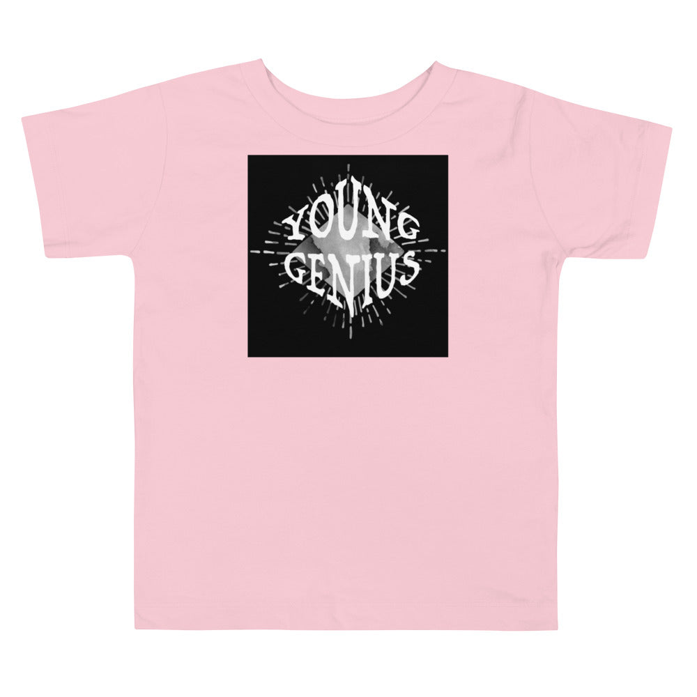 YOUNG GENIUS GEAR  Toddler Short Sleeve Tee  Black, Heather Blue/ Pink/ White