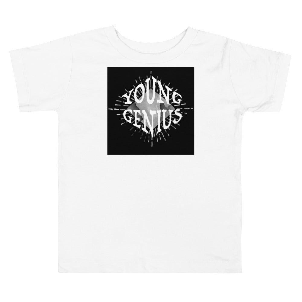 YOUNG GENIUS GEAR  Toddler Short Sleeve Tee  Black, Heather Blue/ Pink/ White