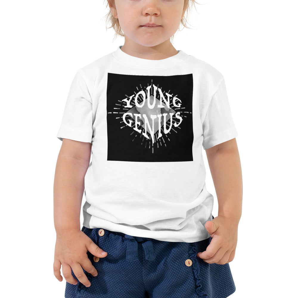 YOUNG GENIUS GEAR  Toddler Short Sleeve Tee  Black, Heather Blue/ Pink/ White