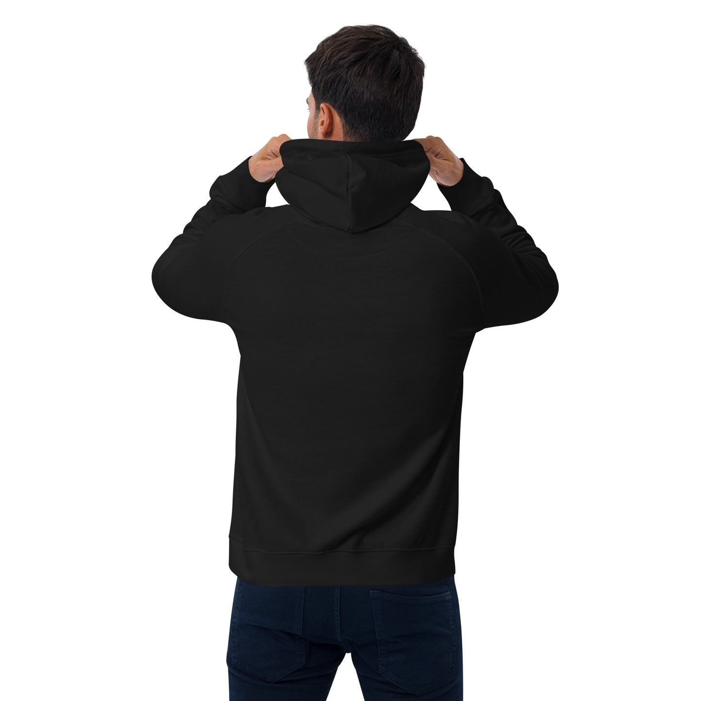 ONE ORIGINAL GEAR  Unisex eco raglan hoodie  Black/ Multi Color