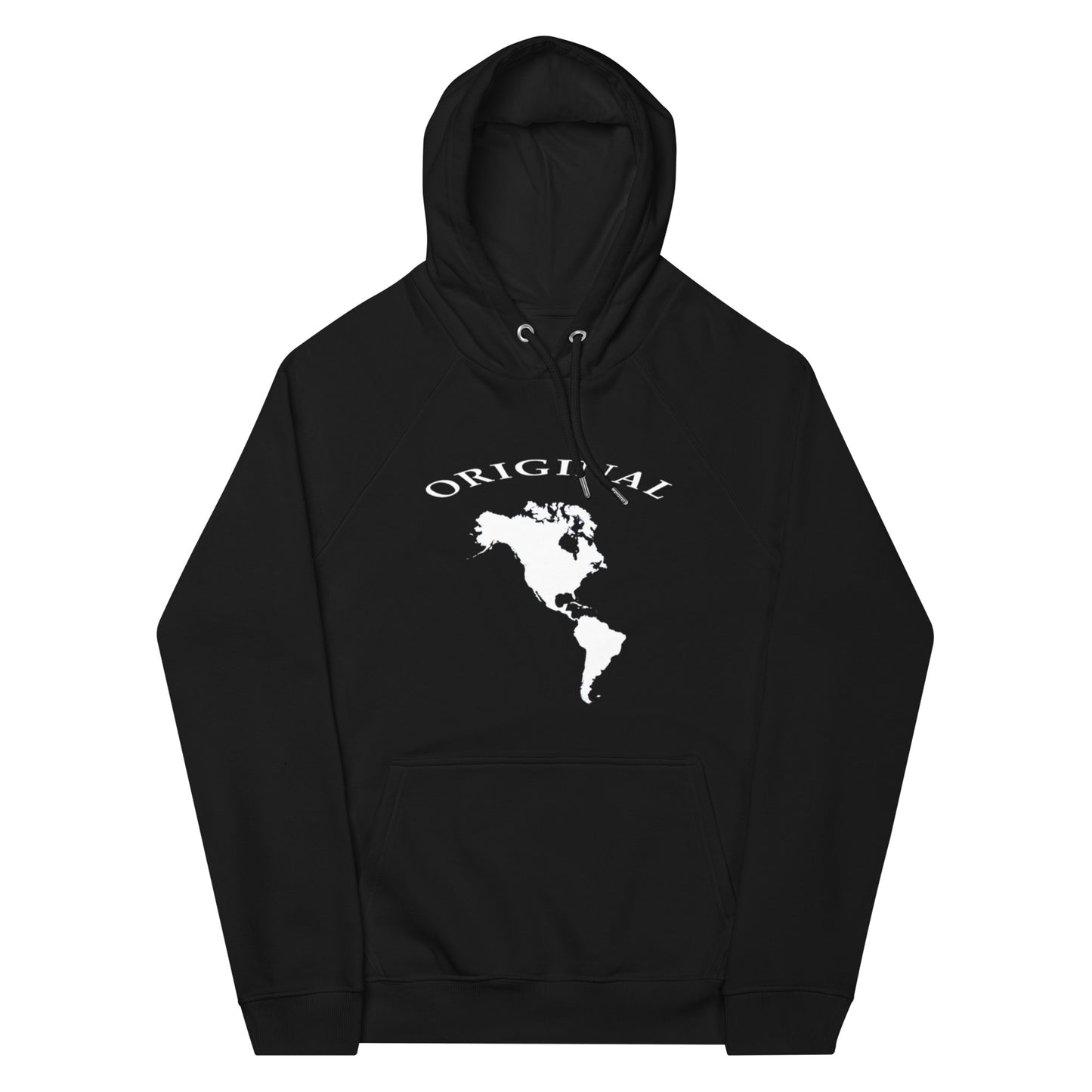 ONE ORIGINAL GEAR  Unisex eco raglan hoodie  Black/ White
