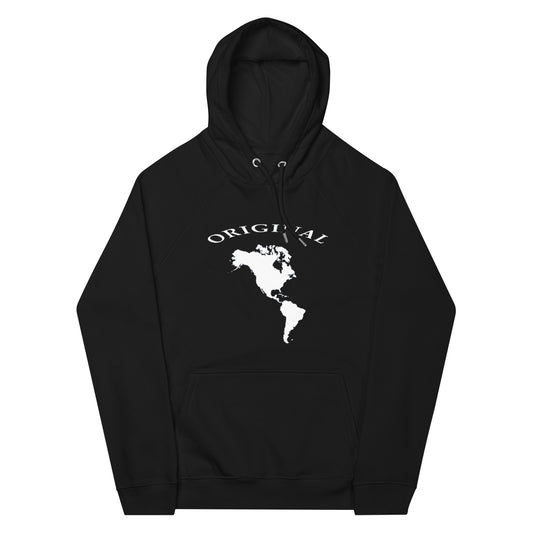 ONE ORIGINAL GEAR  Unisex eco raglan hoodie  Black/ White