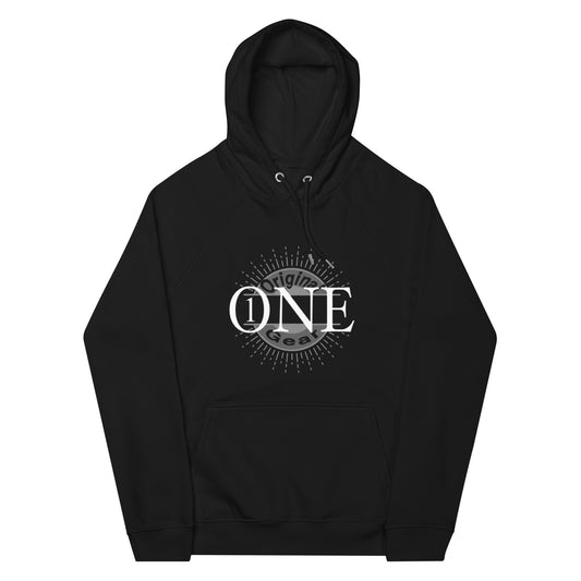 ONE ORIGINAL GEAR  Unisex eco raglan hoodie  Black