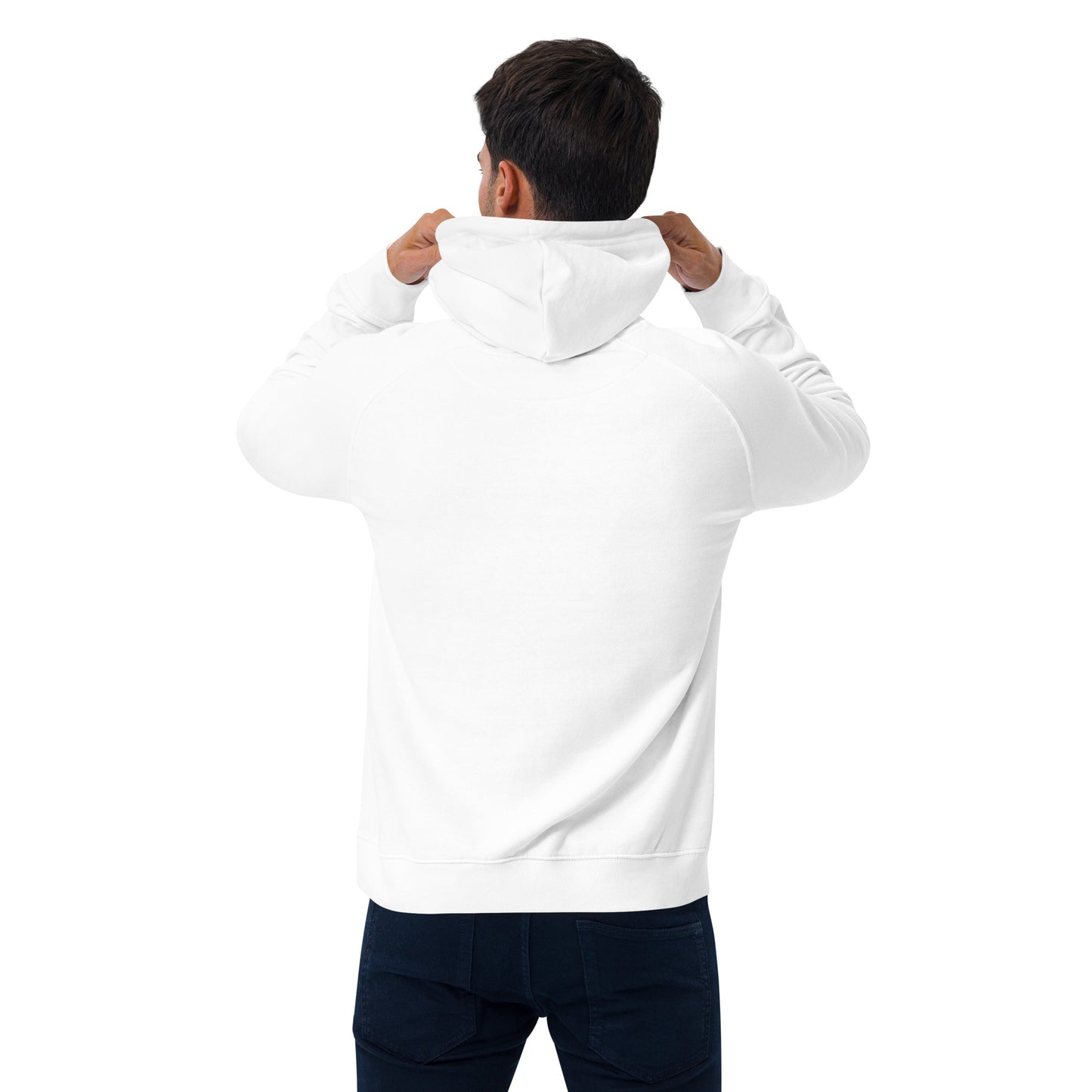 ONE ORIGINAL WEAR  Unisex eco raglan hoodie  White/ Black