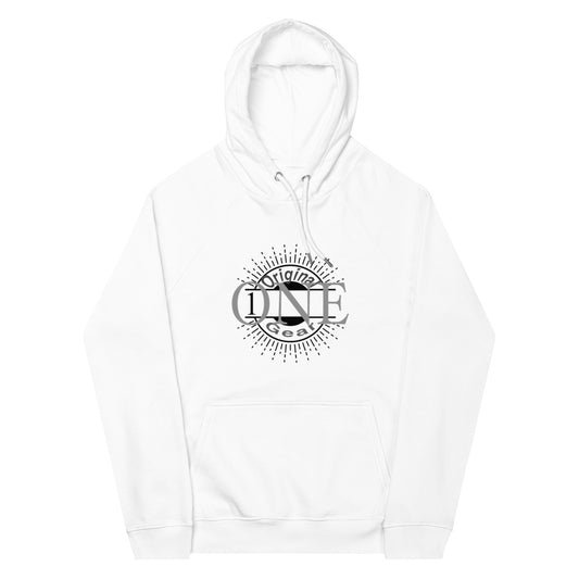 ONE ORIGINAL WEAR  Unisex eco raglan hoodie  White/ Black