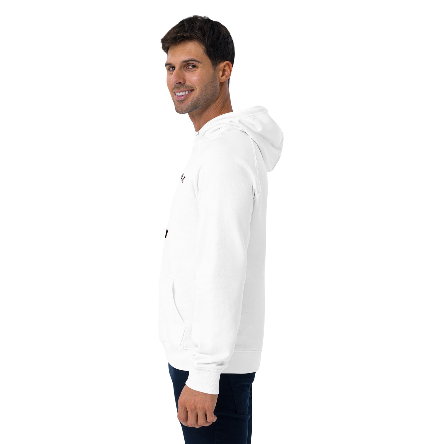 ONE ORIGINAL GEAR  Unisex eco raglan hoodie  White/ Multi Colors