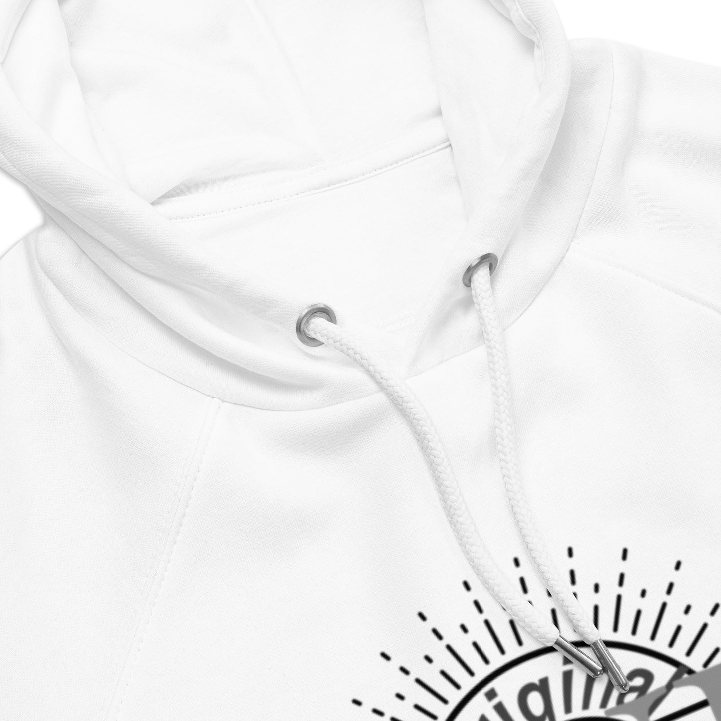 ONE ORIGINAL WEAR  Unisex eco raglan hoodie  White/ Black