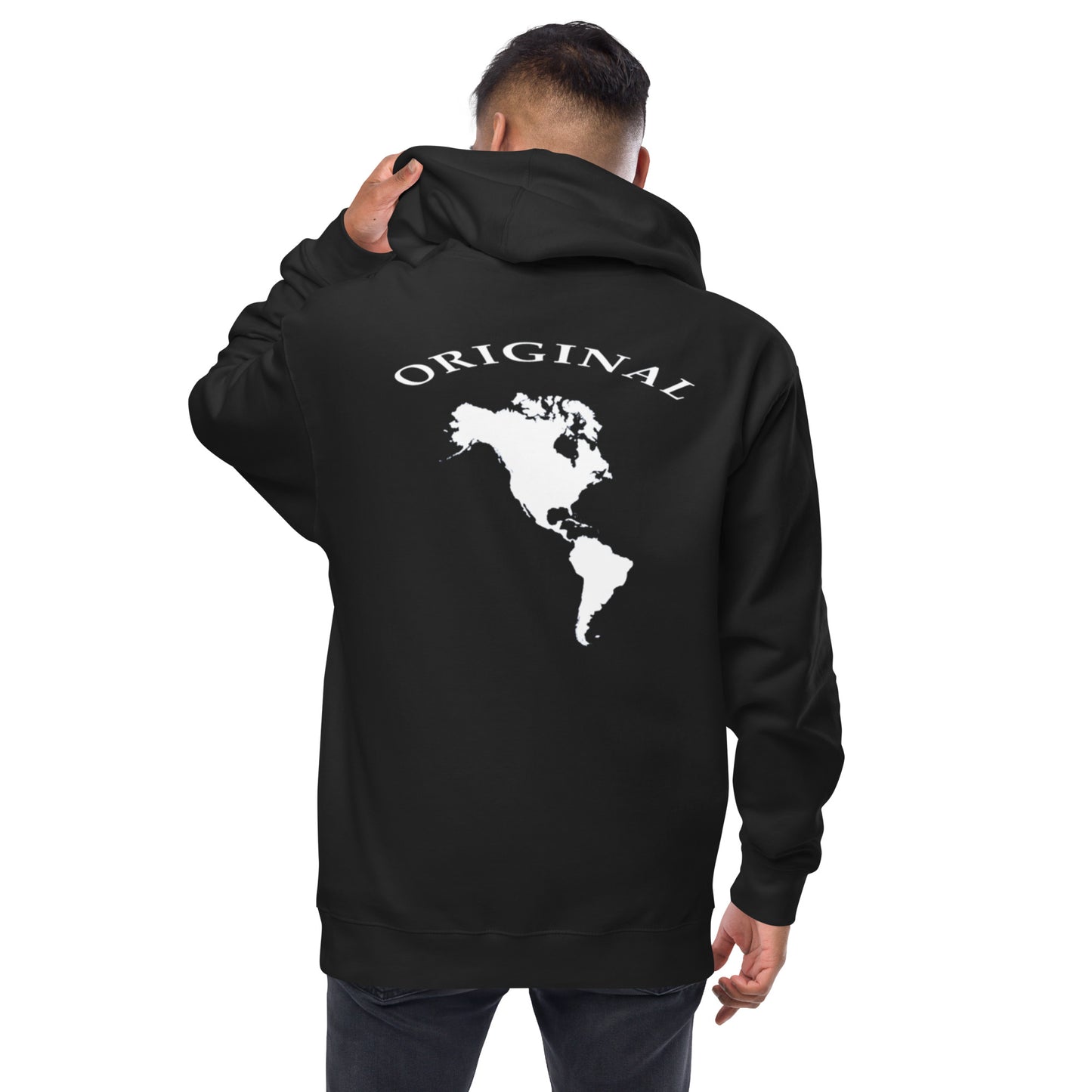 ONE ORIGINAL GEAR  Unisex fleece zip up hoodie  Black/ White