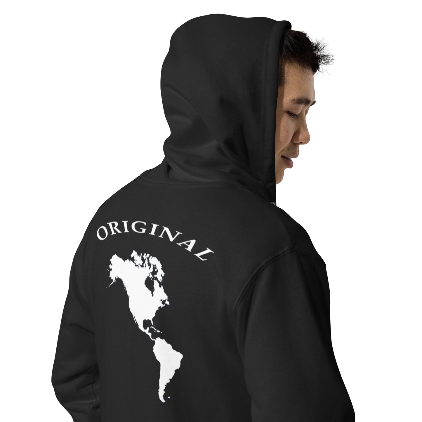 ONE ORIGINAL GEAR  Unisex fleece zip up hoodie  Black/ White