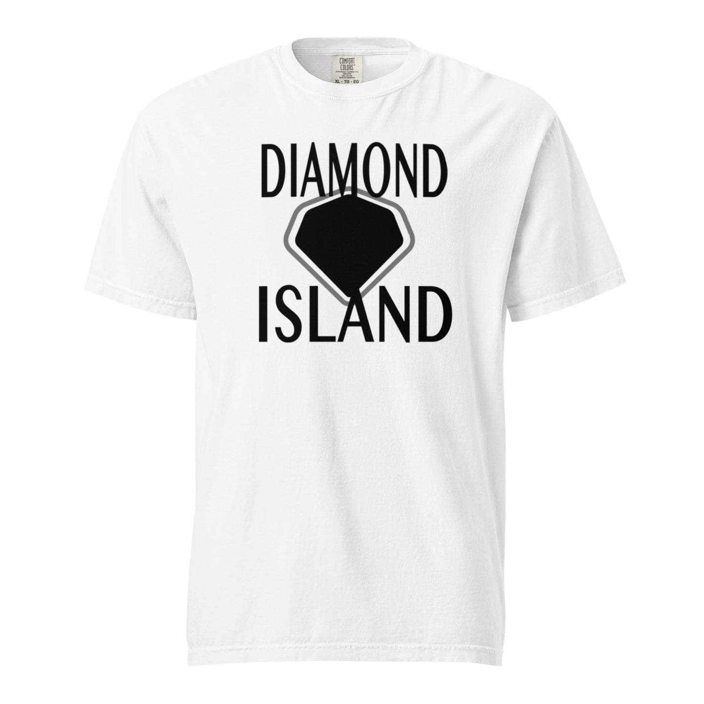 DIAMOND ISLAND  heavyweight t-shirt  White/Black