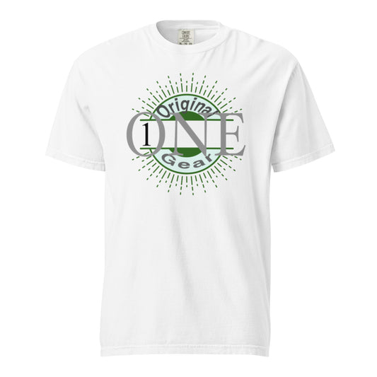 ONE ORIGINAL GEAR  heavyweight t-shirt  White/Green