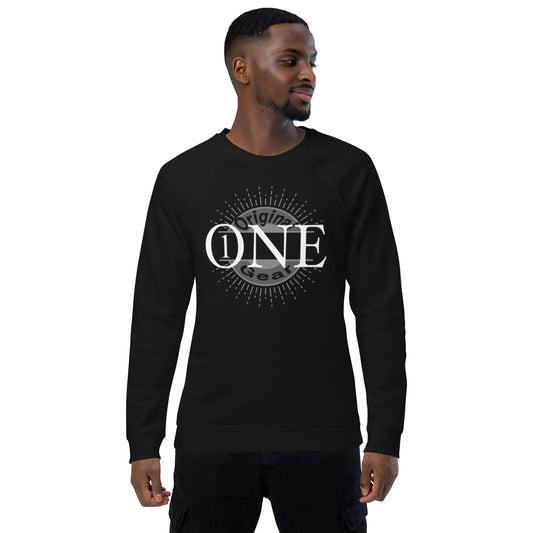 ONE ORIGINAL GEAR  Unisex organic raglan sweatshirt  Black