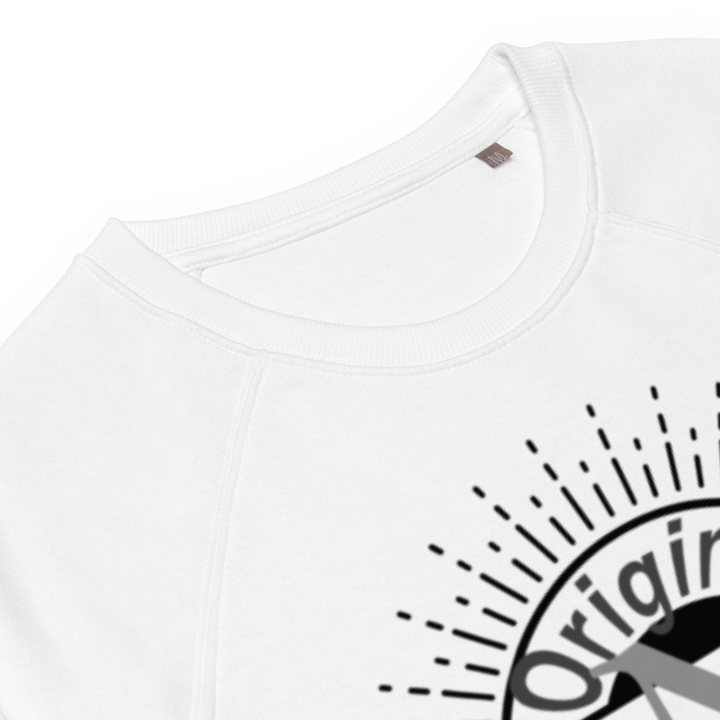 ONE ORIGINAL GEAR  Unisex organic raglan sweatshirt  White/ Black