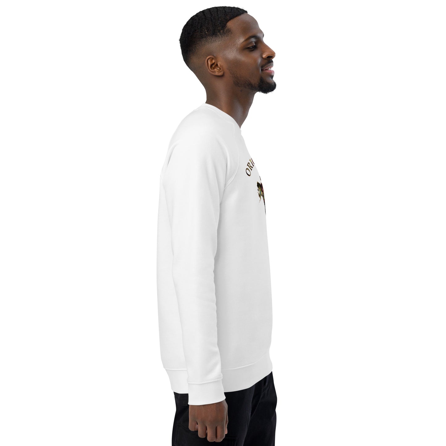 ONE ORIGINAL GEAR  Unisex organic raglan sweatshirt   White/ Multi Colors