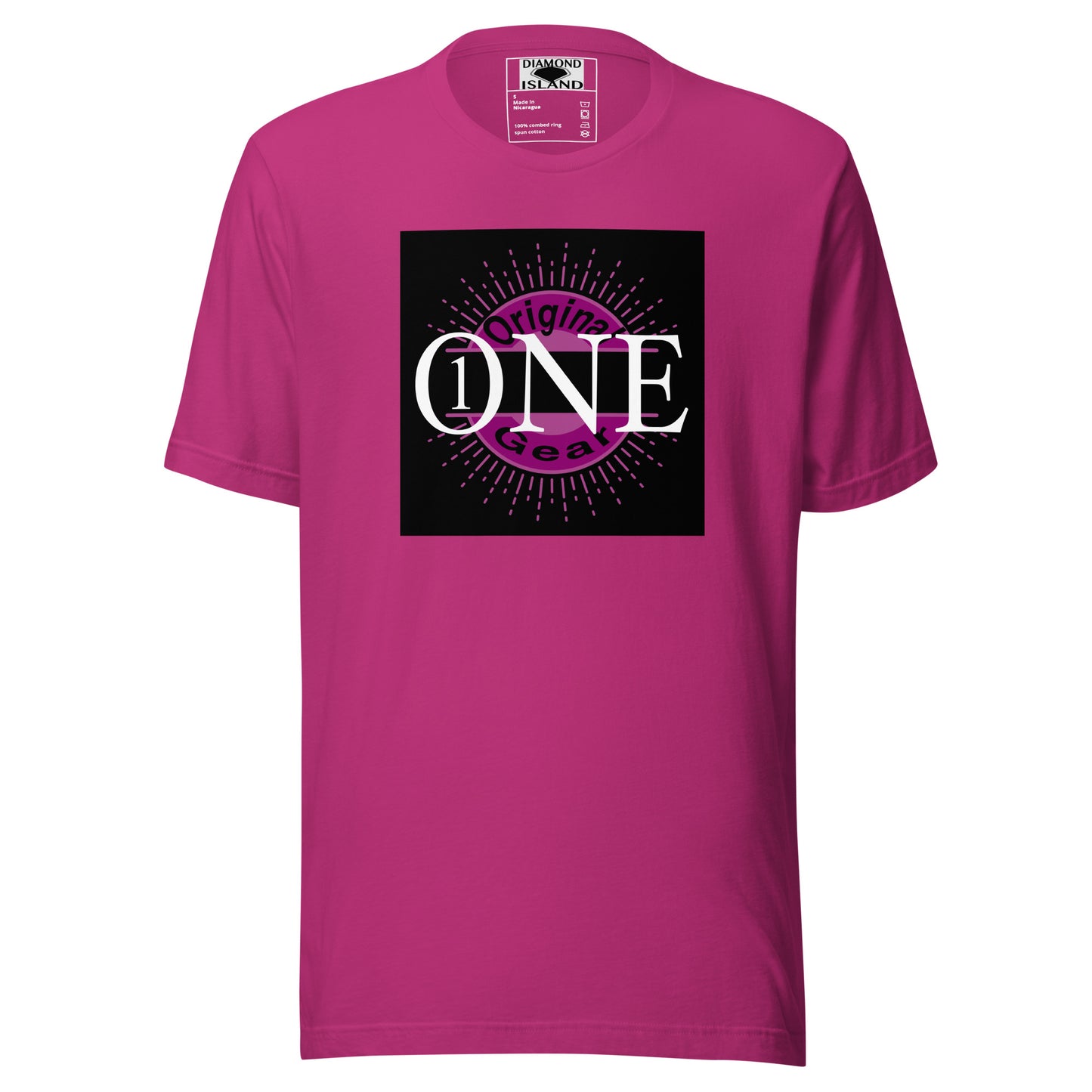 ONE ORIGINAL GEAR  Unisex t-shirt   Berry/ Pink;  Black heather/ Pink;  Lilac/ Pink