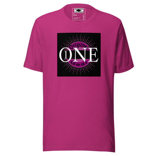 ONE ORIGINAL GEAR  Unisex t-shirt   Berry/ Pink;  Black heather/ Pink;  Lilac/ Pink