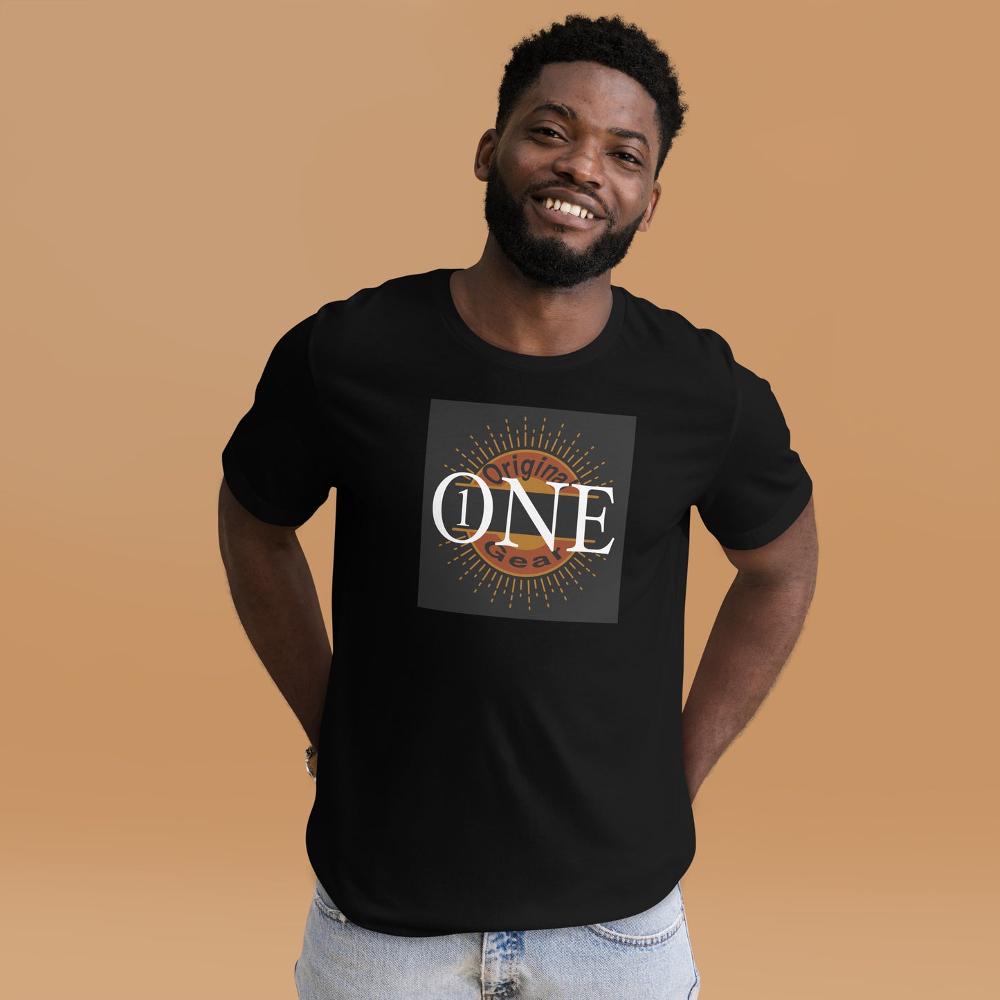 ONE ORIGINAL GEAR  Unisex t-shirt  Black/ Orange;  Burnt Orange;  Gold;  Mustard